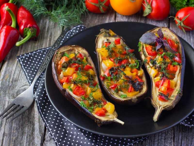 Receta de berenjenas rellenas con vegetales