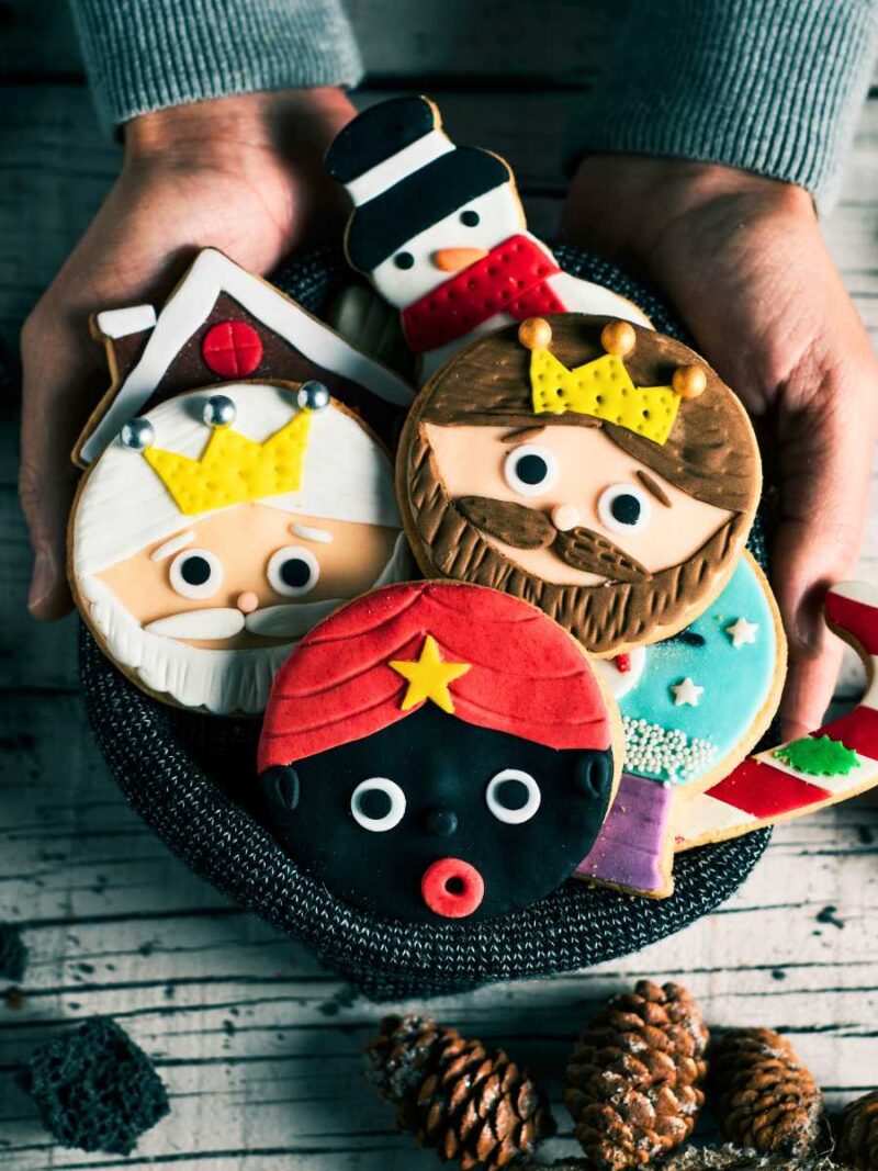 como hacer galletas de reyes magos decoradas Galletas de los Reyes Magos decoradas con fondant como hacer galletas de los Reyes Magos con fondant