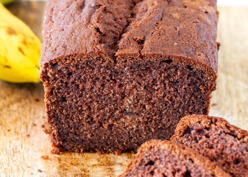 Bizcocho de plátano y chocolate