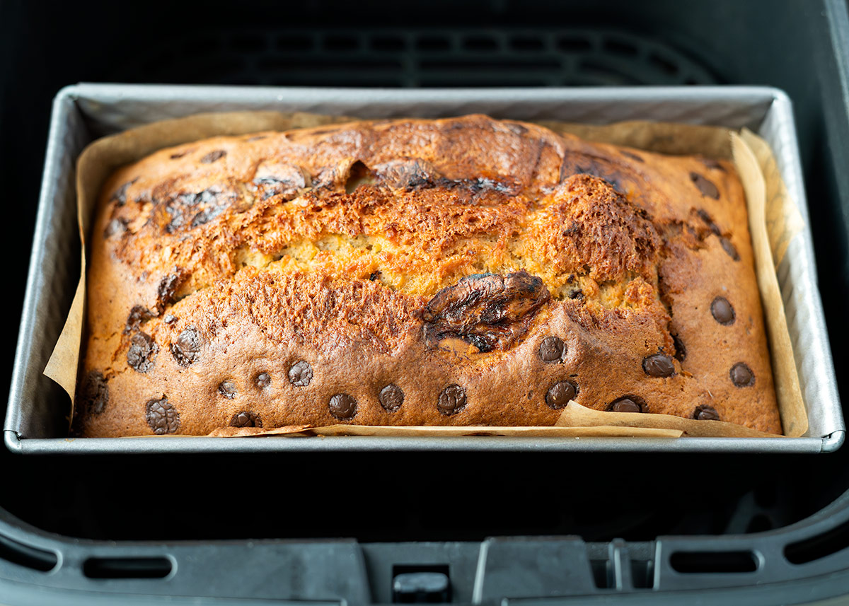 bizcocho platano freidora aire 02061 Bizcocho de plátano en airfryer