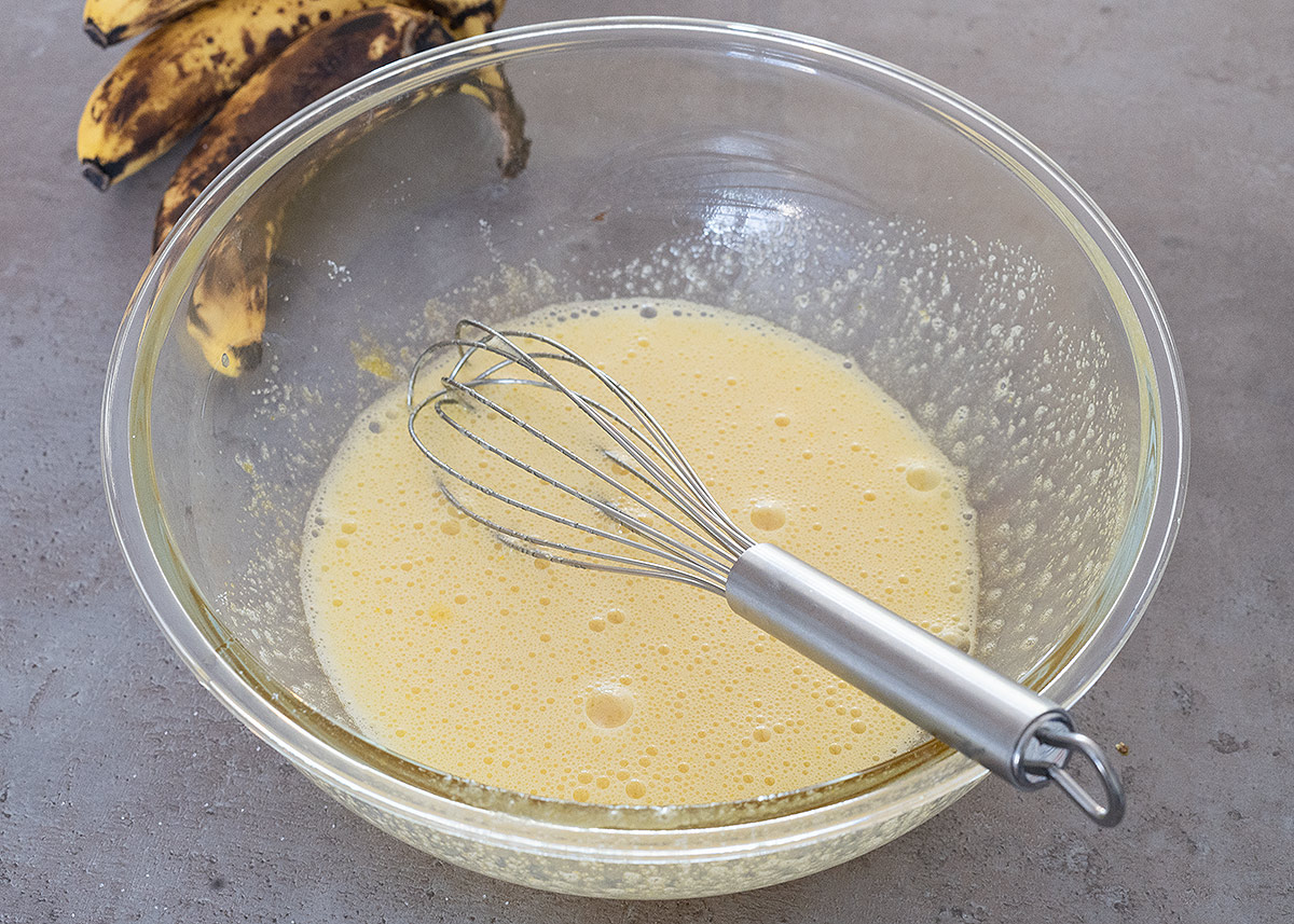 bizcocho platano masa 00379 Bizcocho de plátano y chocolate