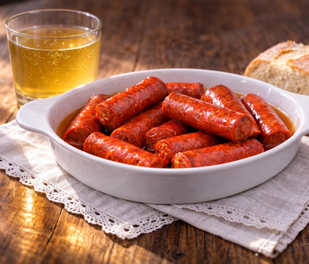 Chistorra a la sidra receta tradicional de Asturias