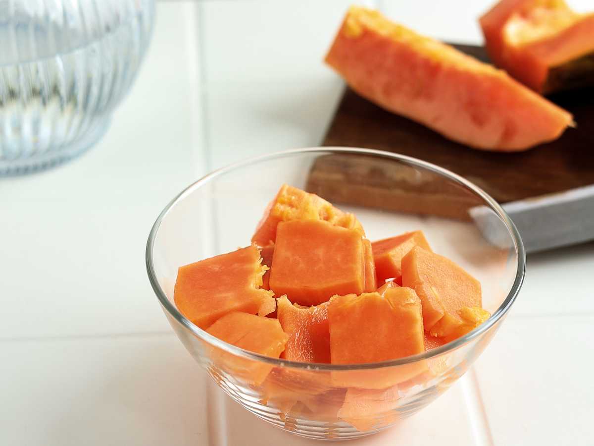 Puré de papaya para bebés Puré de papaya para bebés