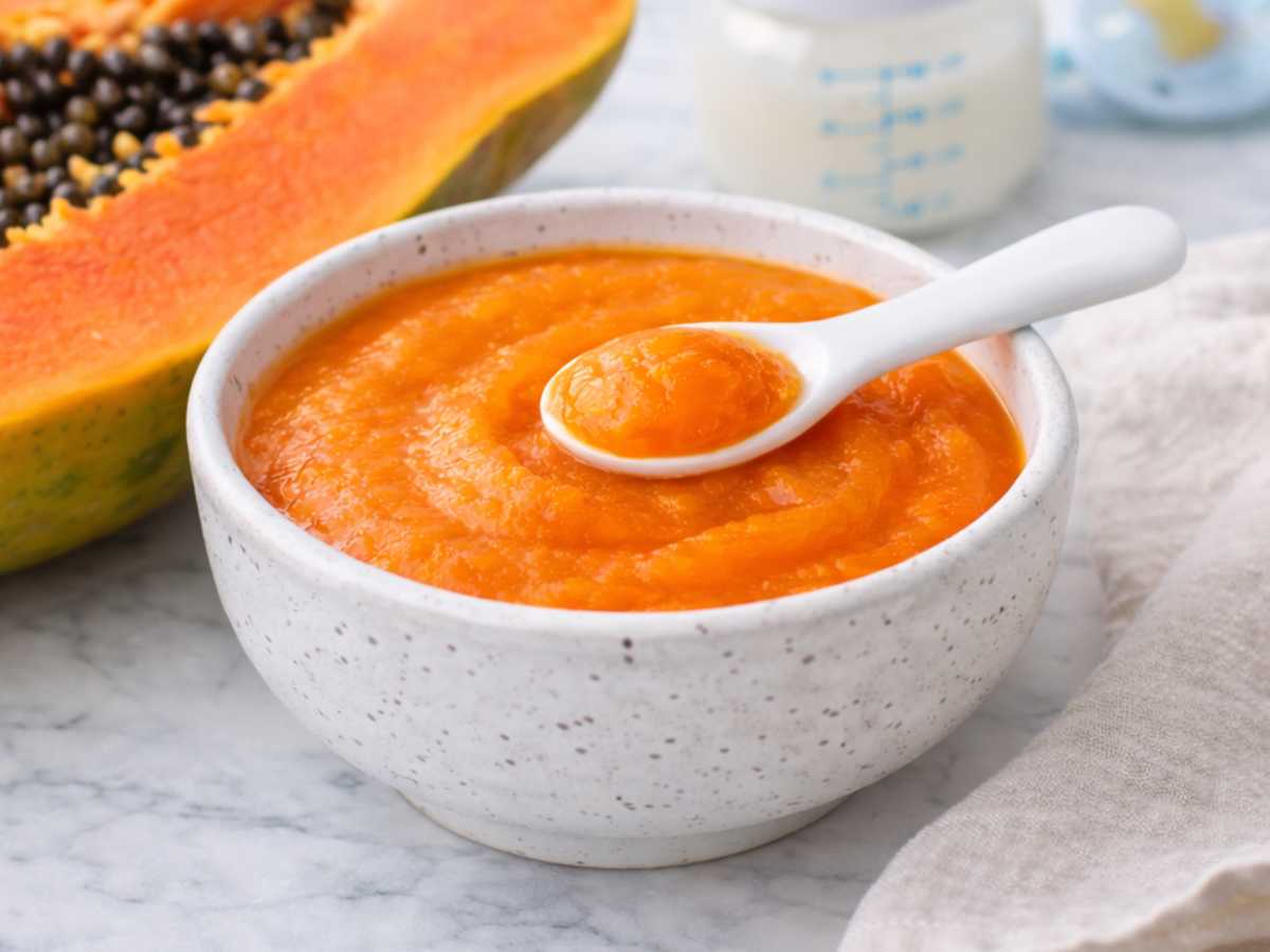 Puré de papaya para bebés
