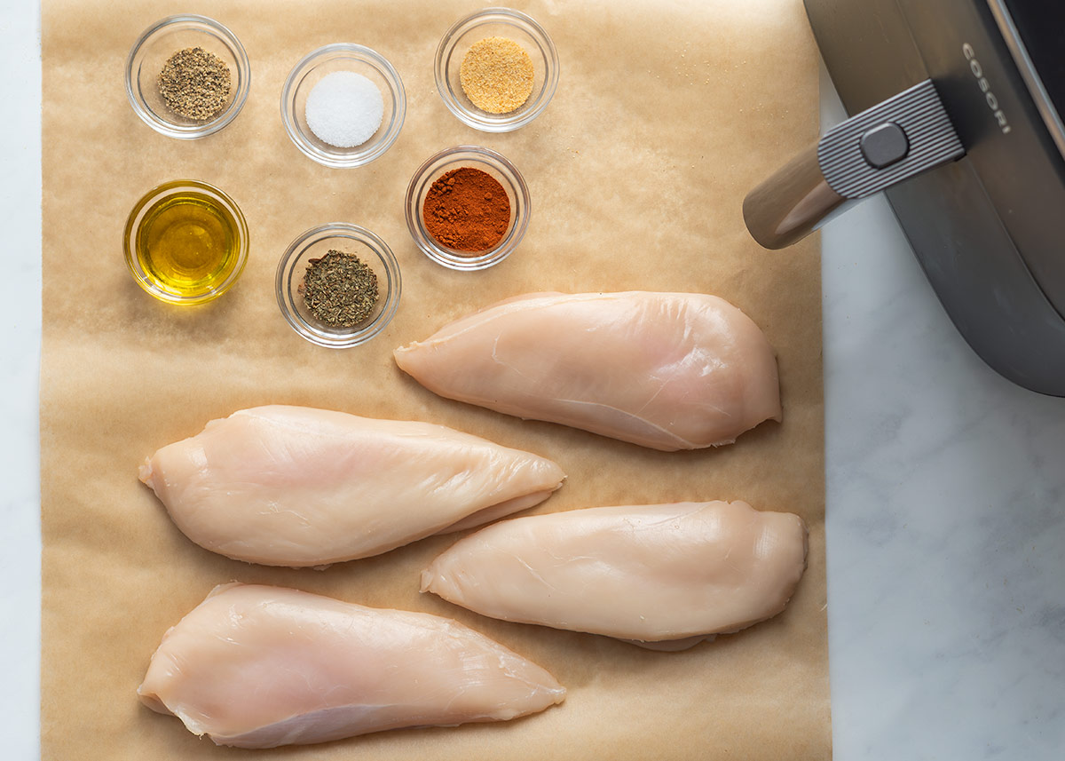 pechuga pollo airfryer 01992 Pechugas de pollo jugosas en la freidora de aire