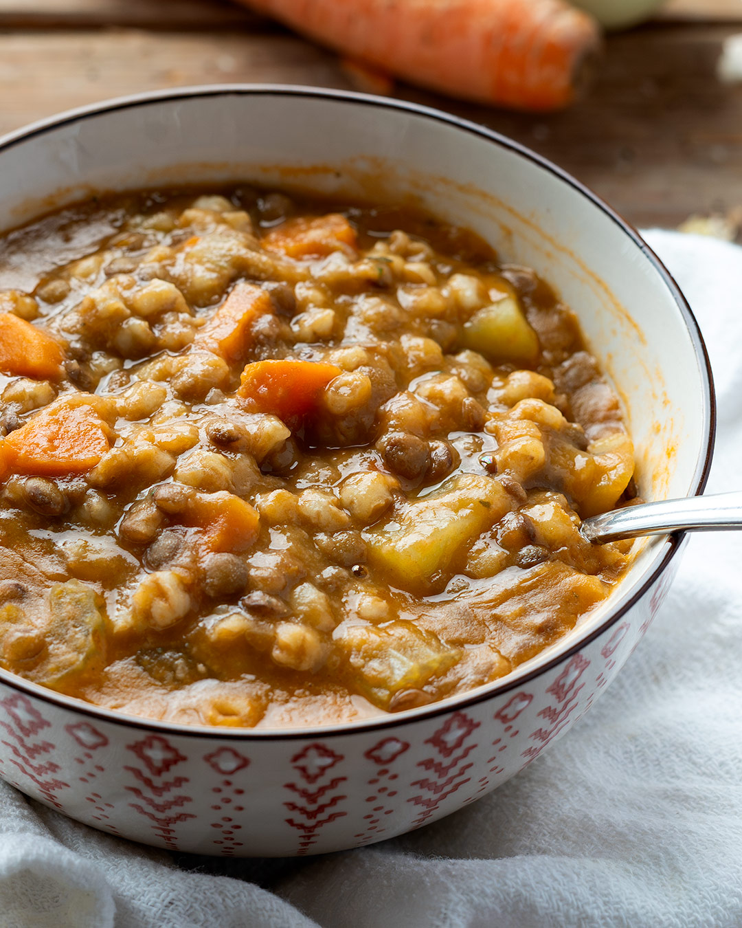 sopa espelta lentejas 02096 Sopa italiana de espelta y lentejas Sopa de espelta y lentejas