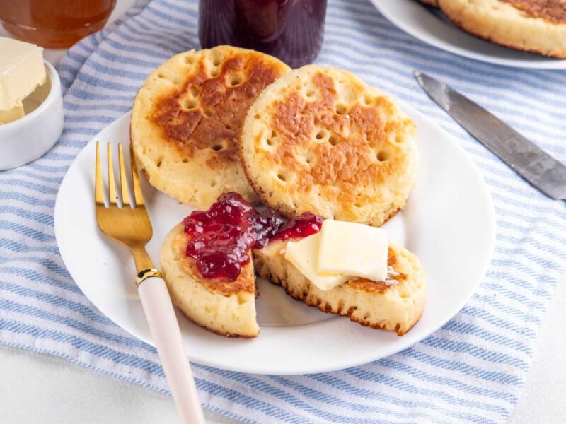 Receta de crumpets británicos