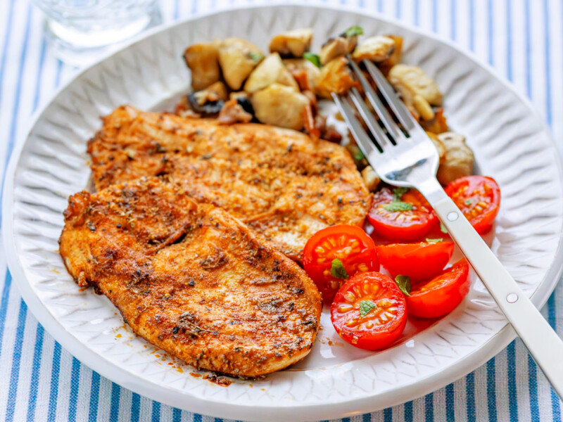 filetes de pavo en freidora de aire