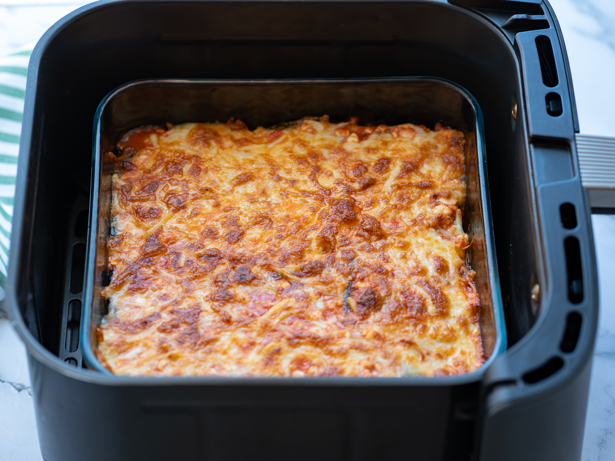 lasana de berenjenas tiempo y temperatura Lasaña de berenjenas en freidora de aire