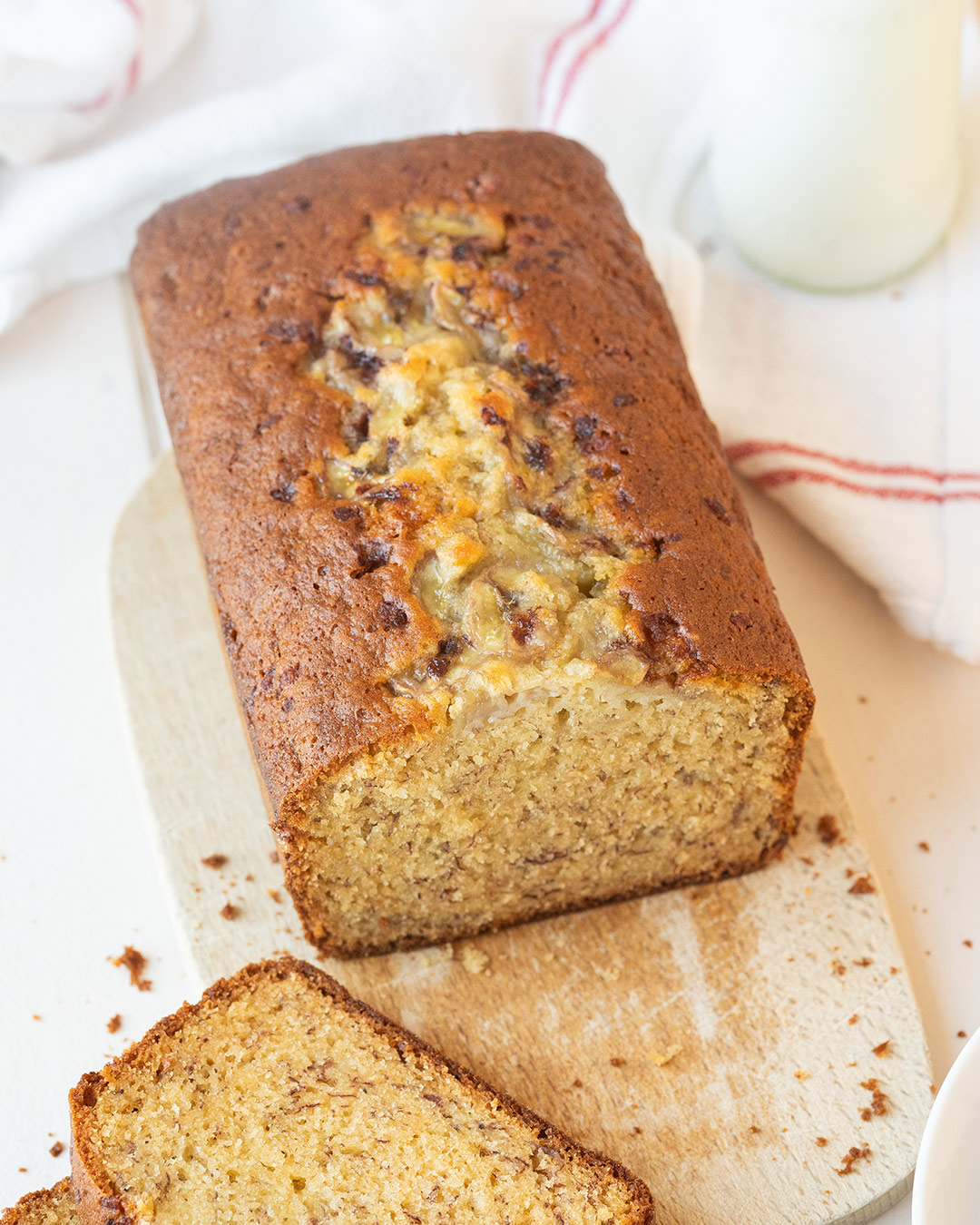 banana bread esponjoso casero Pan de plátano casero y esponjoso Pan de Plátano casero y esponjoso