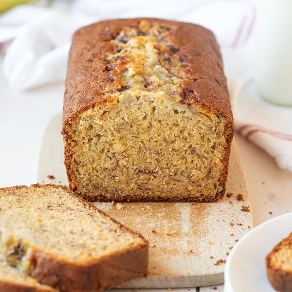 Pan de plátano o Banana Bread esponjoso y casero