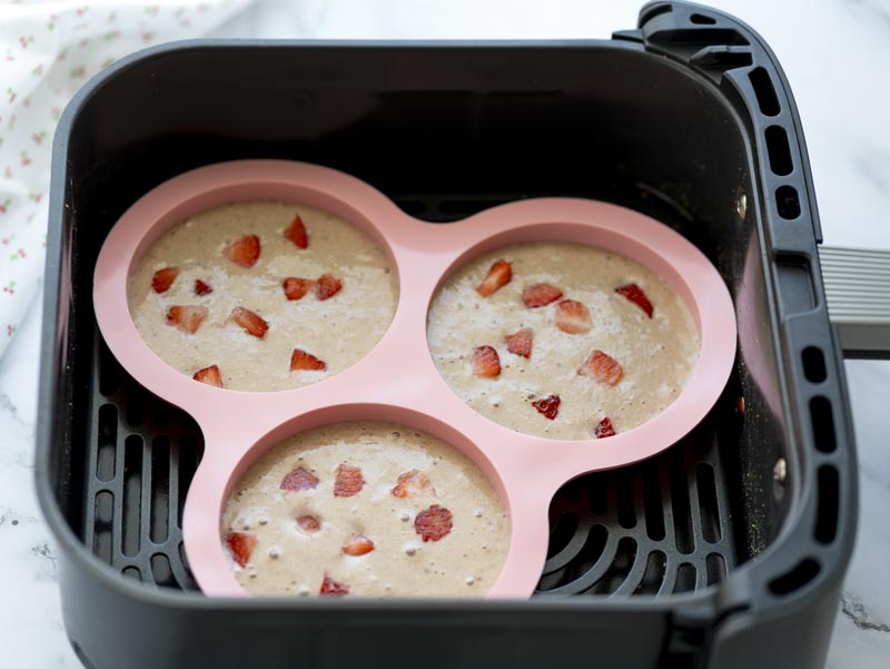 como hacer tortitas de avena en airfryer - Tortitas de avena y fresas en freidora de aire, fáciles y sanas