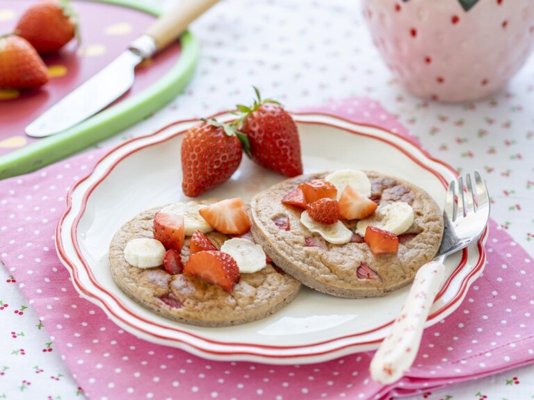receta tortitas de avena y fresas en airfryer