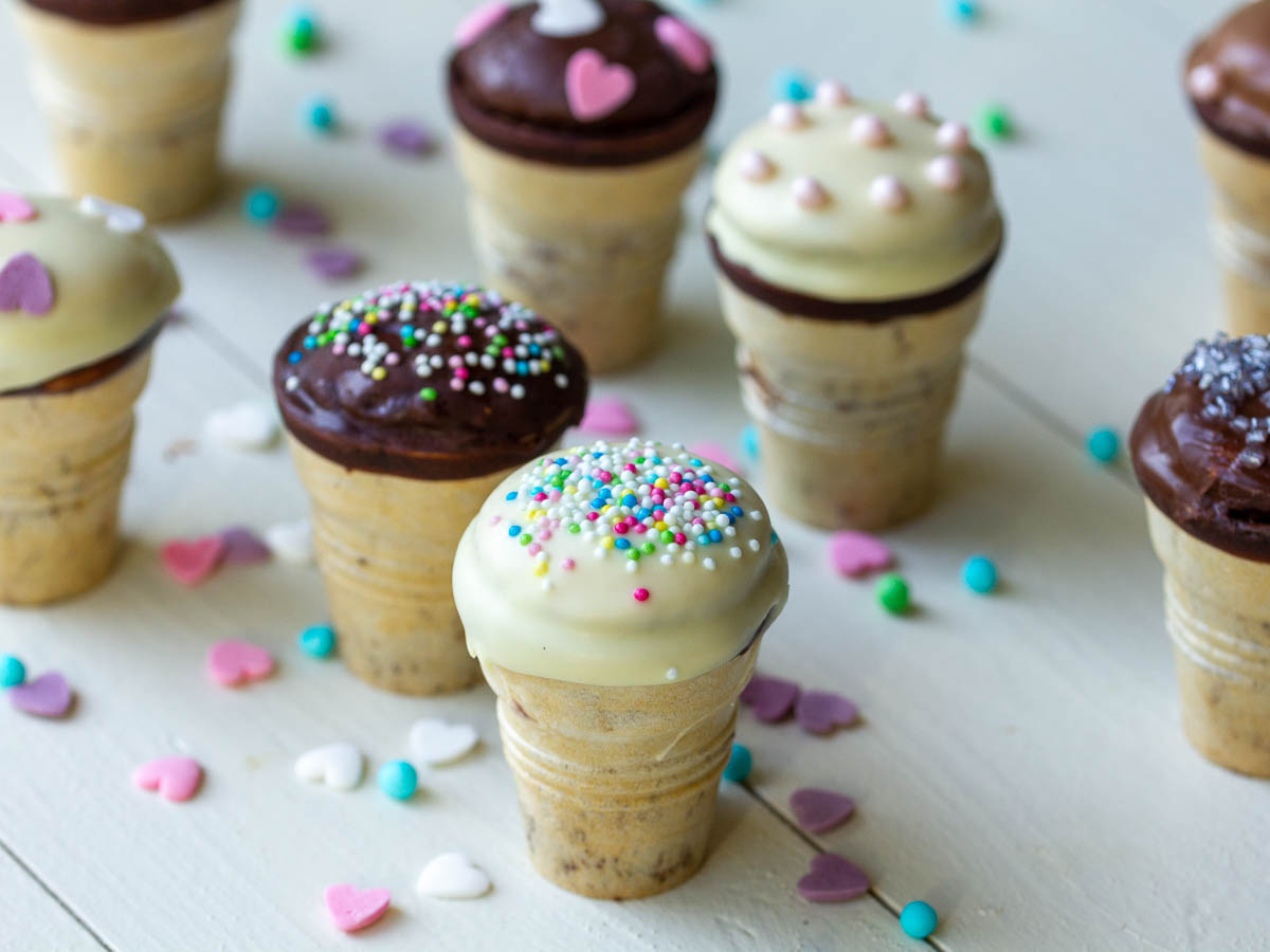 muffins helado cumpleanos ninos - Muffins en vasitos de helado Muffins decorados como helados