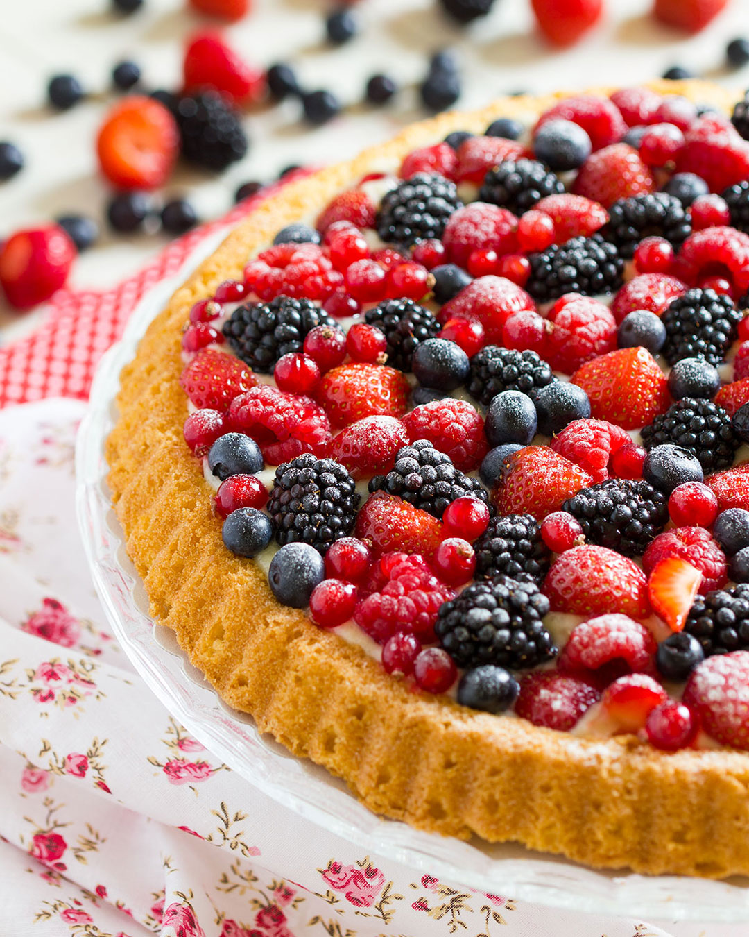 tarta frutos rojos crema pastelera - Tarta de frutos rojos con crema pastelera Tarta de frutos rojos con crema pastelera